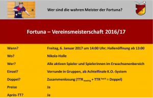 Vereinsmeisterschaften 2016/17