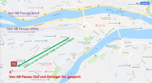 Zufahrt zur Halle am 31. August über Norden